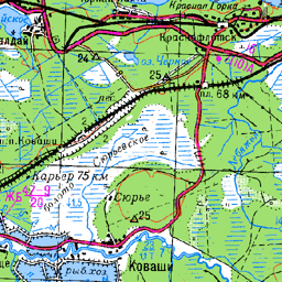 Карта коваши ленинградская область