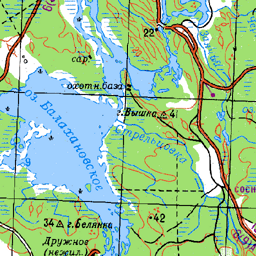 Карта глубин балахановского озера ленинградской области