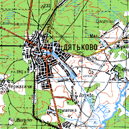 Дятьково карта со спутника с улицами и домами