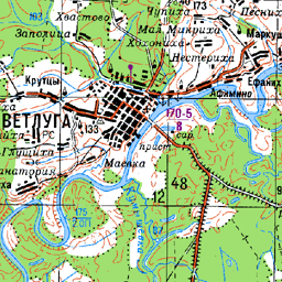 Карта ветлуга 1942