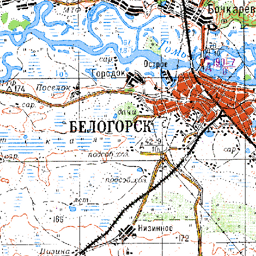 Белогорск на карте