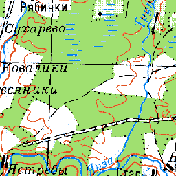 Рябинки урочище на карте