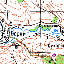 Борки на карте Белгородской области и России
