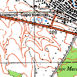 Мирный на карте