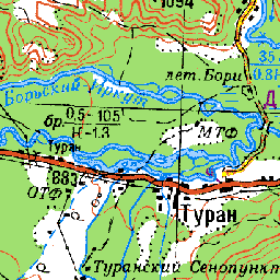 Туран на карте Бурятии и России