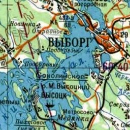 Выборг на карте