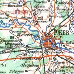 Ржев на карте