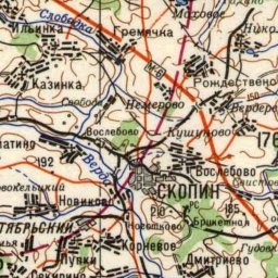 Скопин на карте