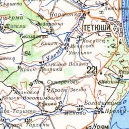 Тетюши на карте