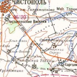 Чистополь на карте